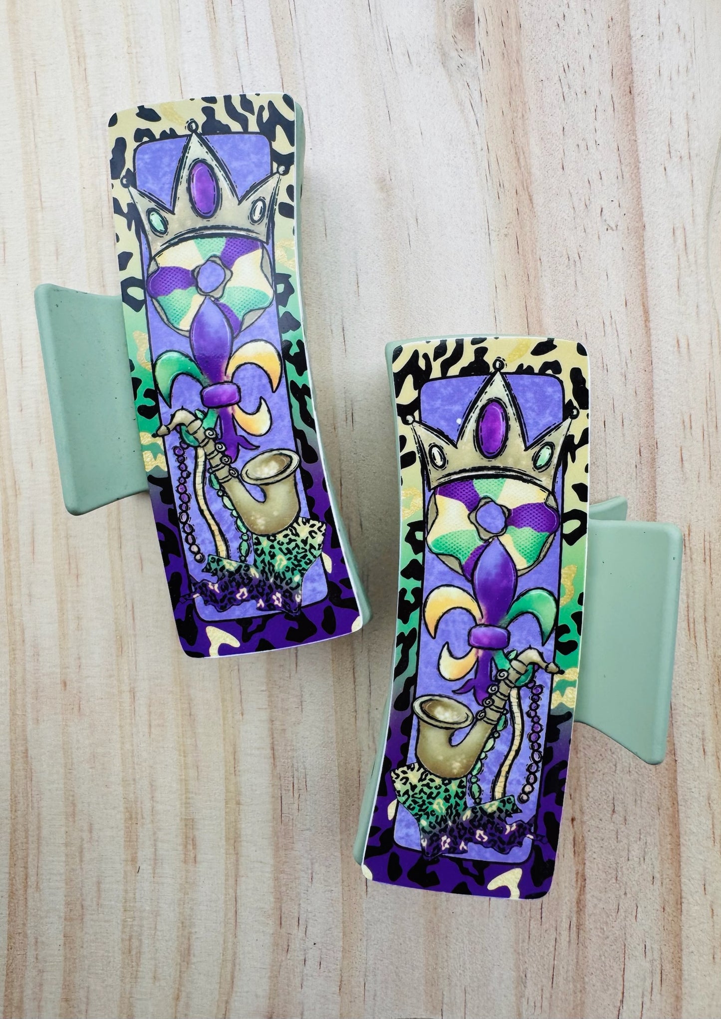 Mardi Gras Hair Clip