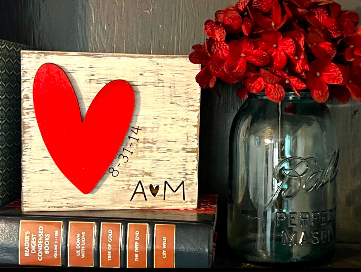 Custom Heart Date Block