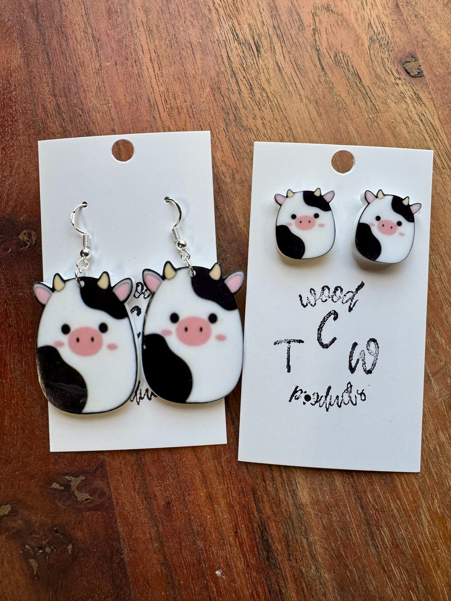 Cow Squishmallow Earrings