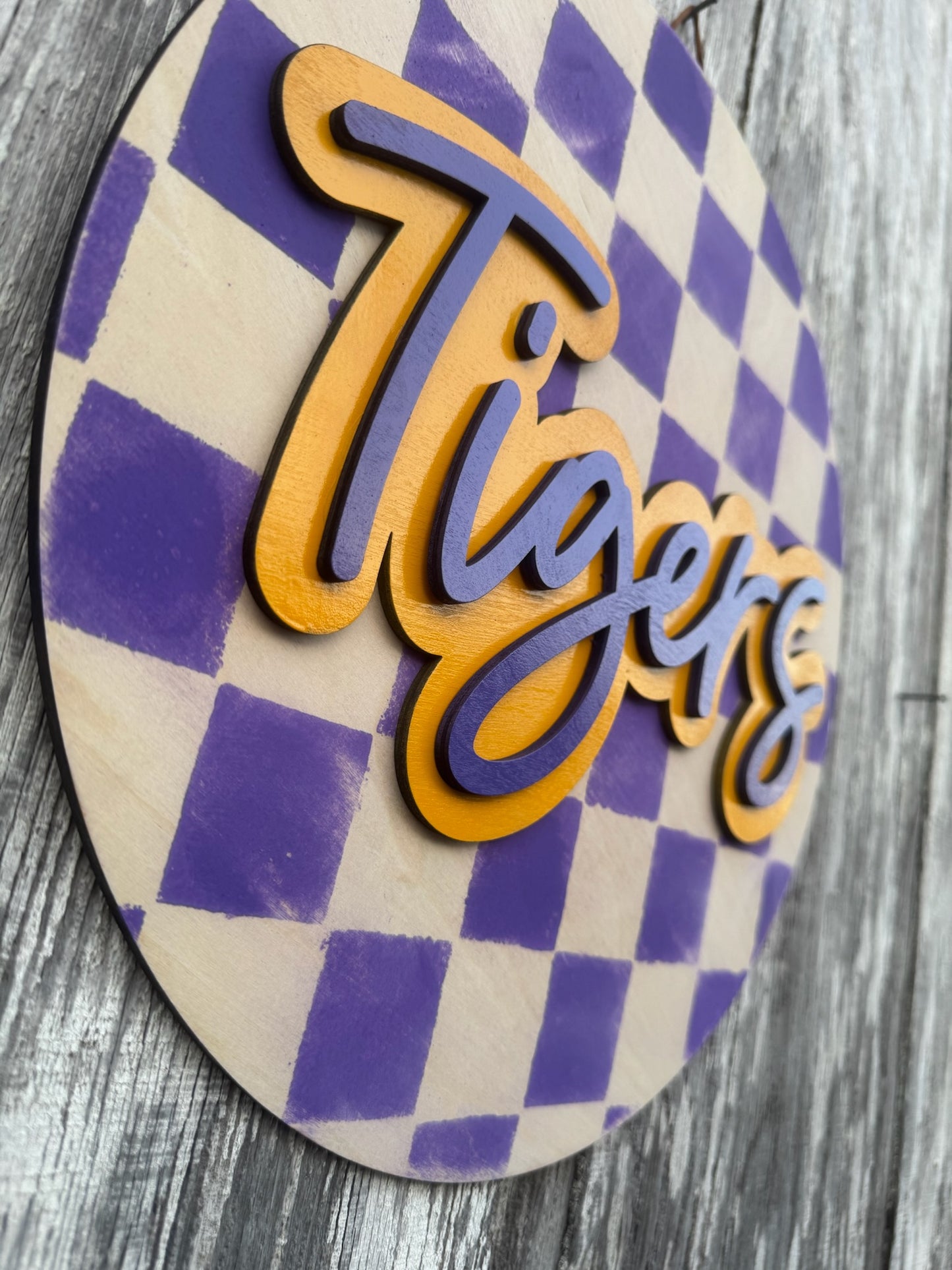 Checkered Team Door Hanger