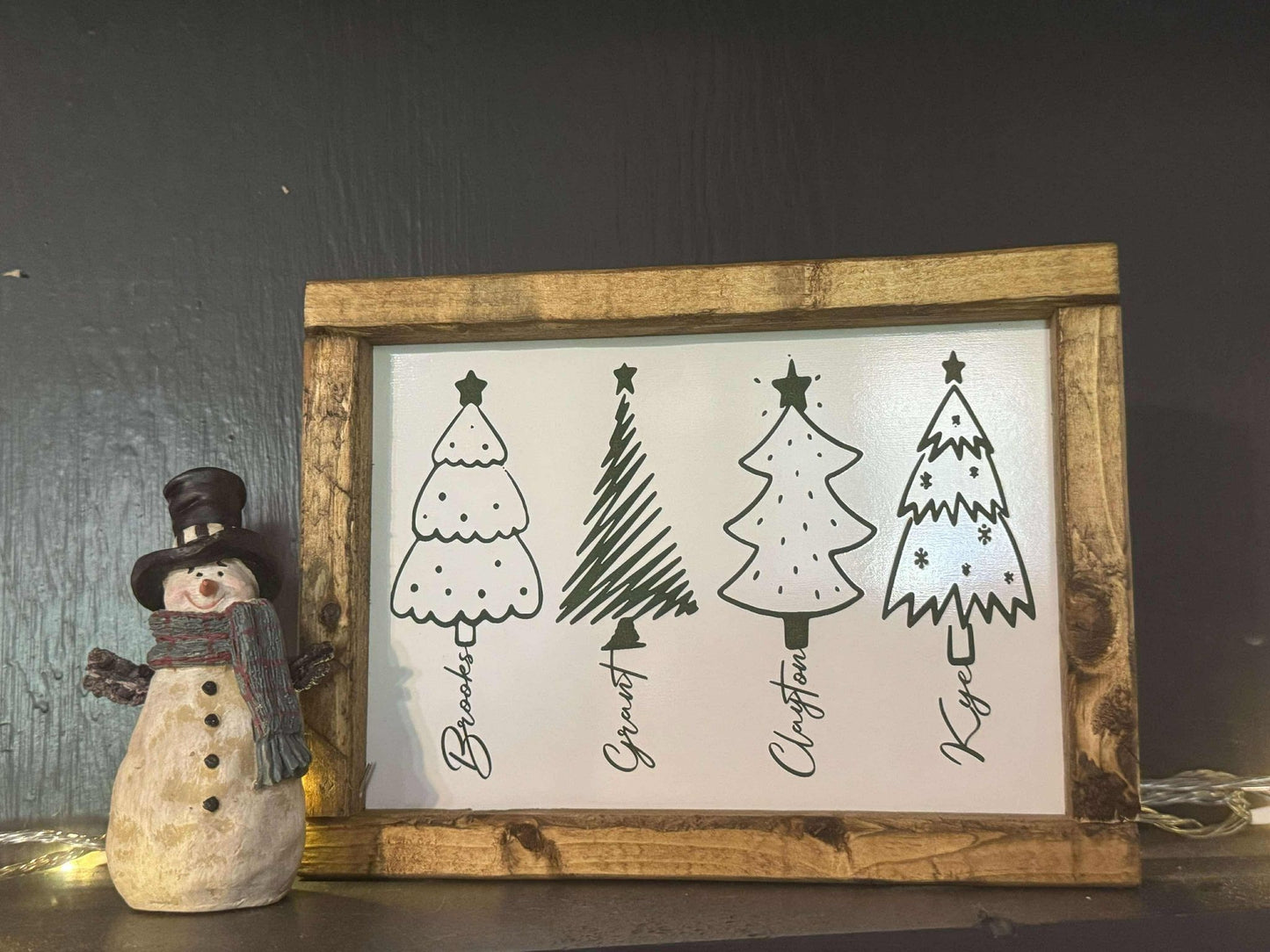 Personalized Christmas Tree Sign