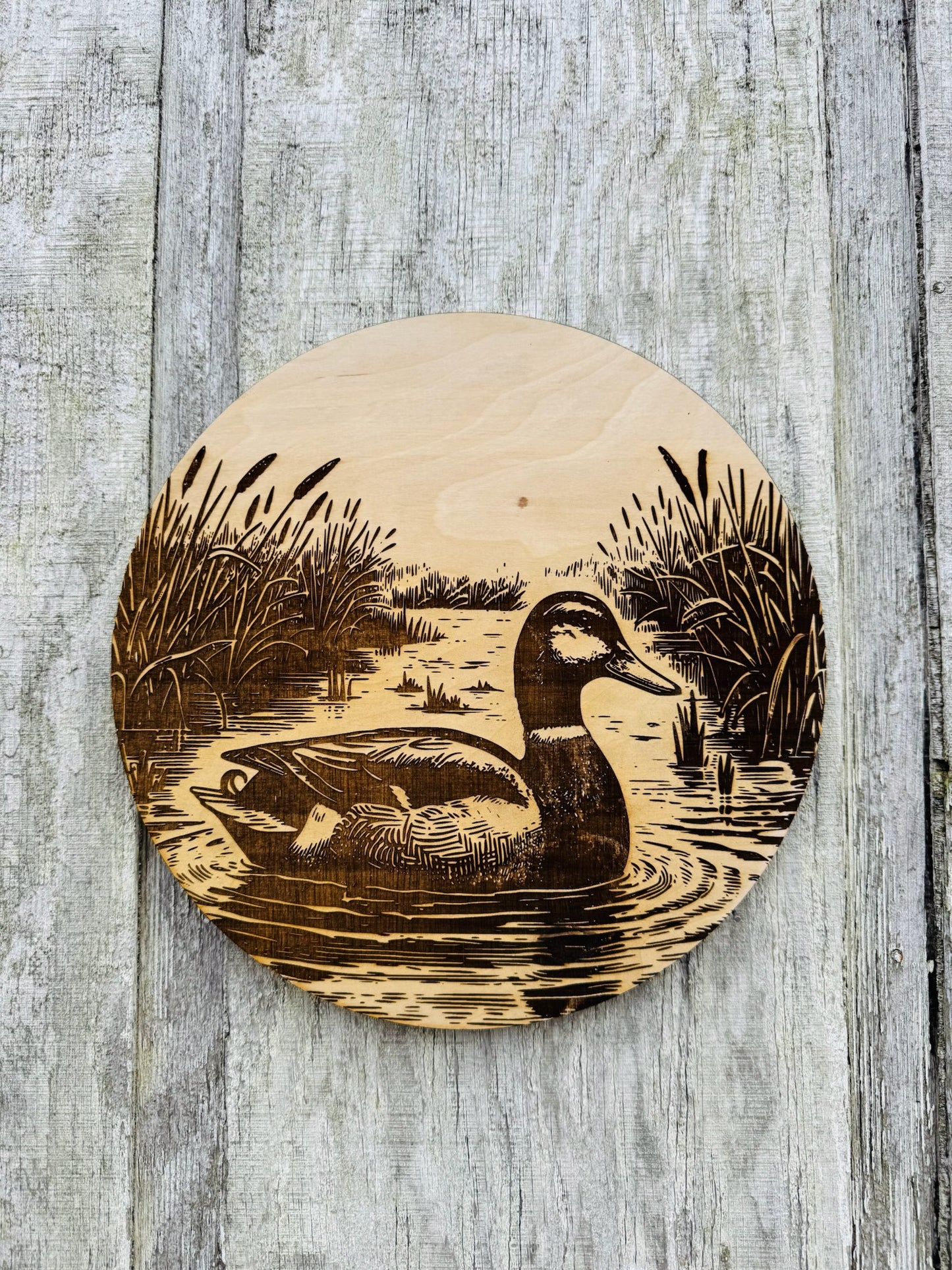 Engraved Duck Sign