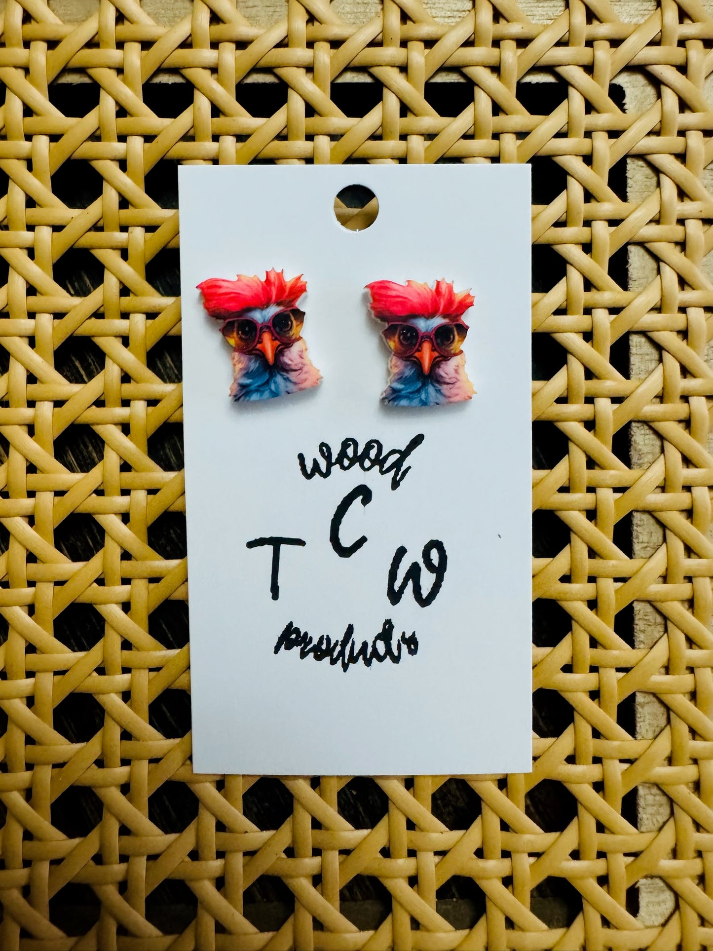 Crazy Chicken Earrings