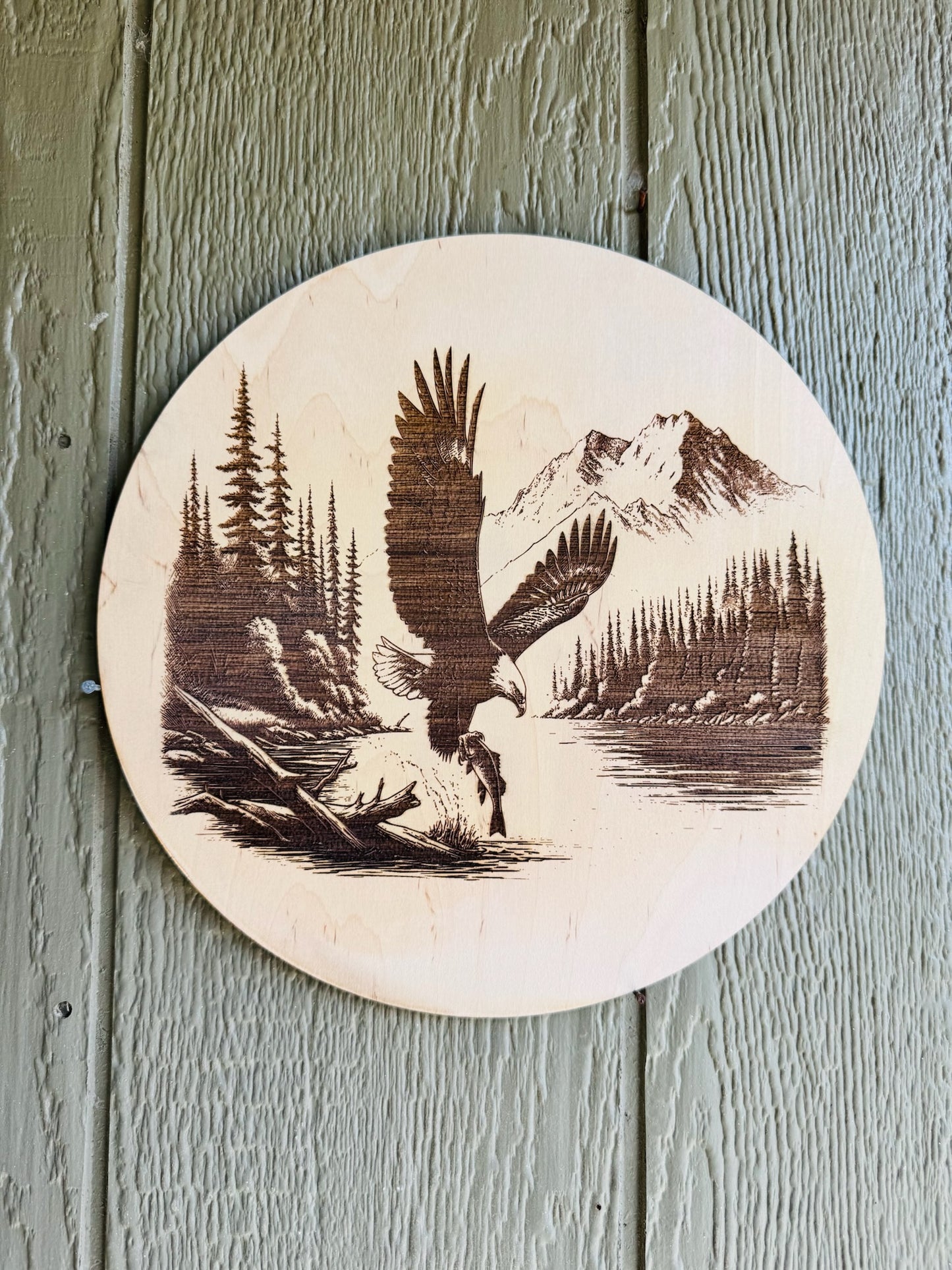 Engraved Eagle Sign