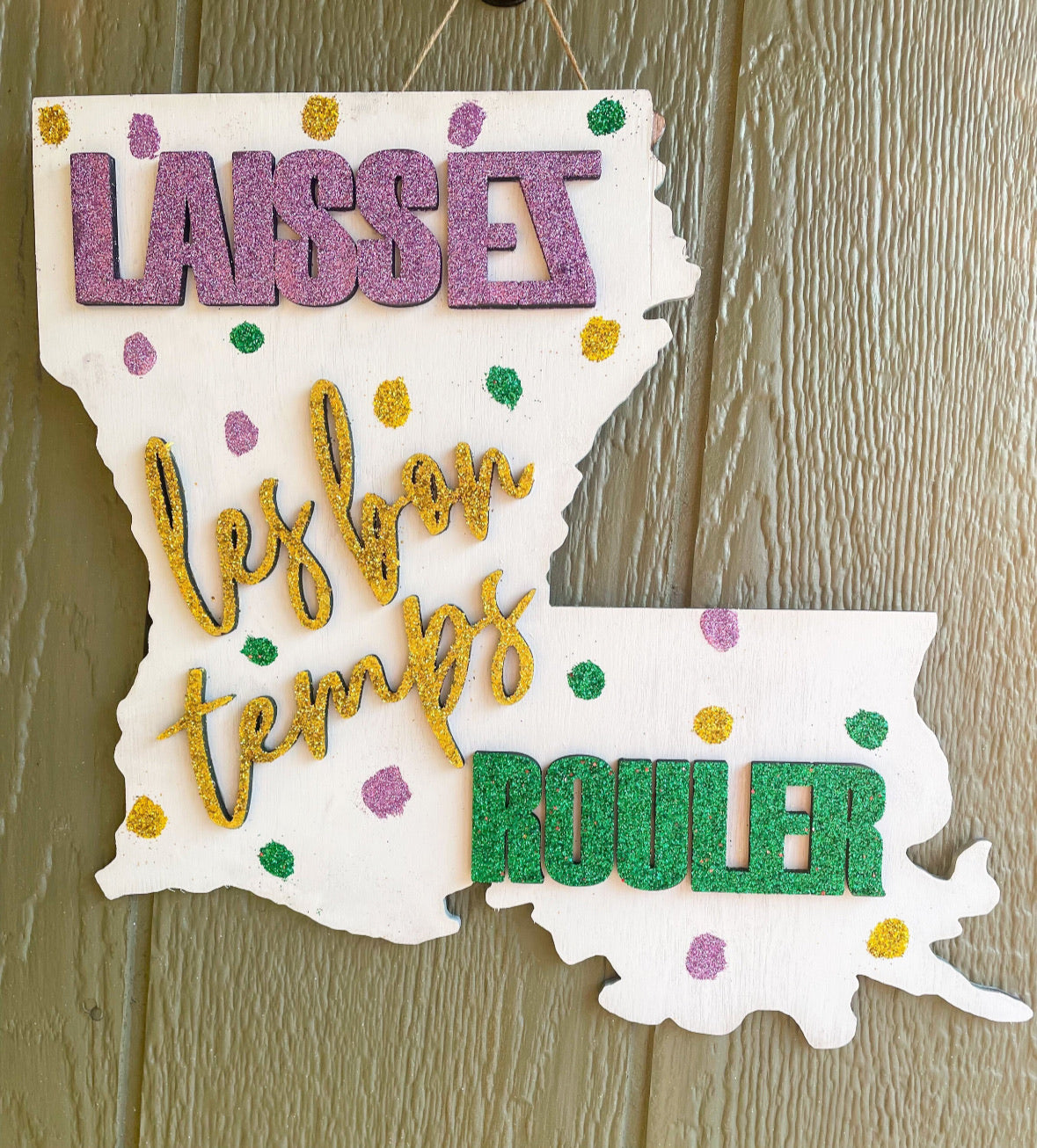 Mardi Gras Door Hang Sign
