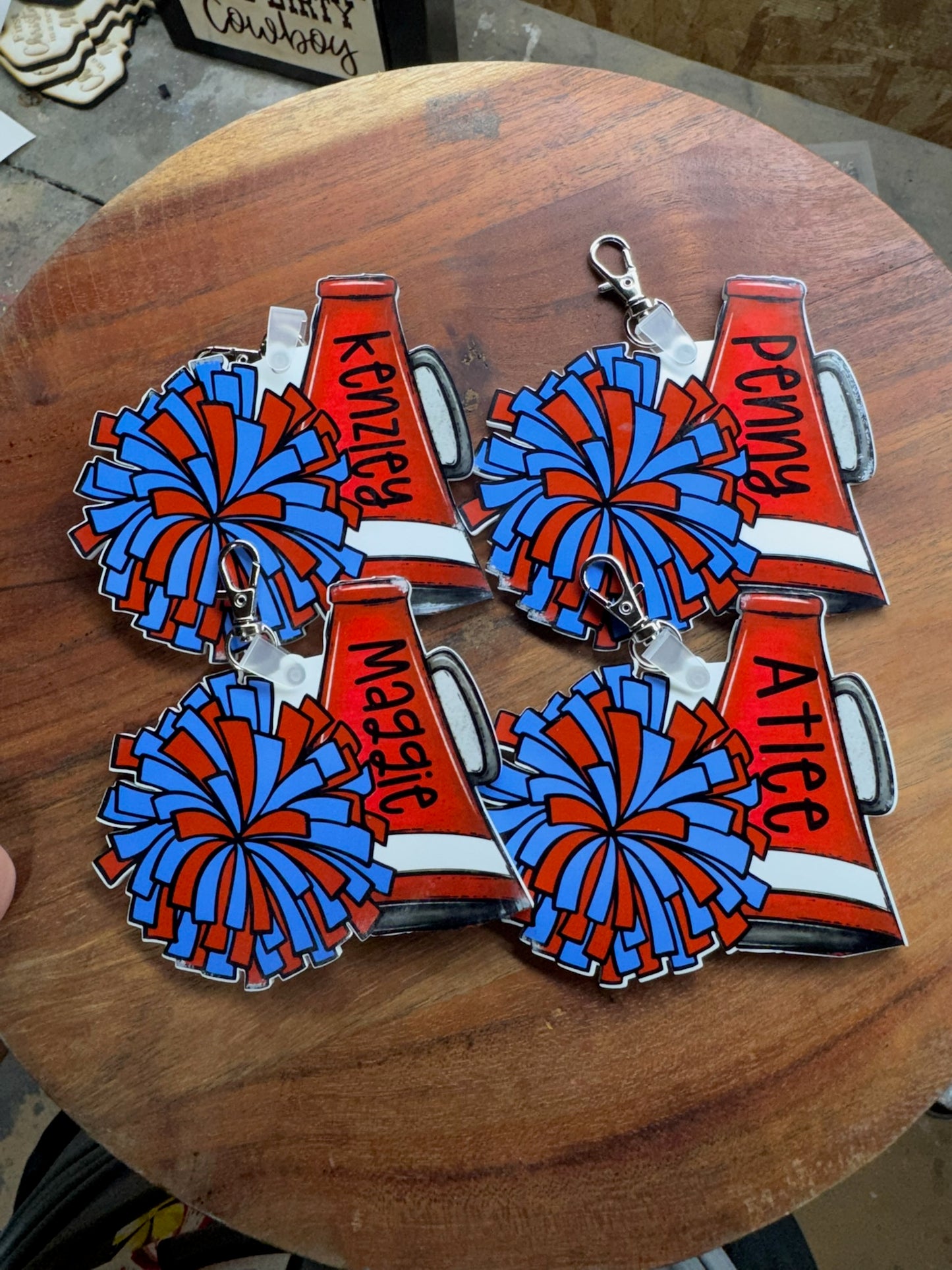 Cheer Name Keychain