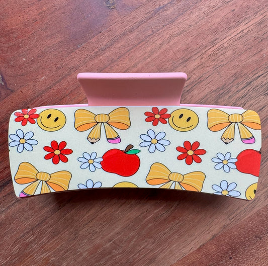 Happy Teacher Hair Clip