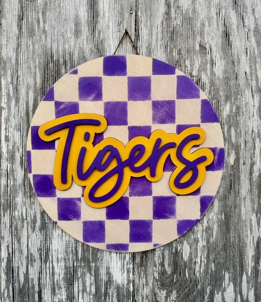 Checkered Team Door Hanger