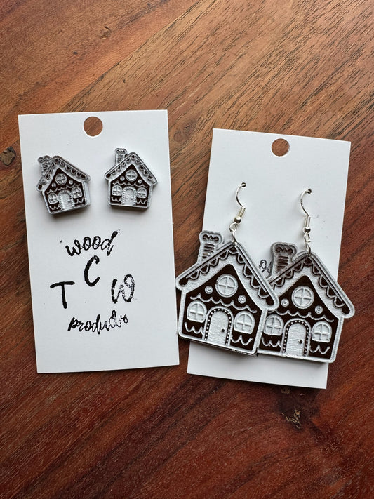 Gingerbread House Earrings