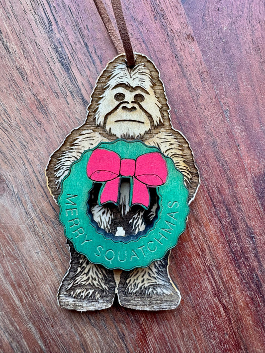 Merry Squatchmas Ornament