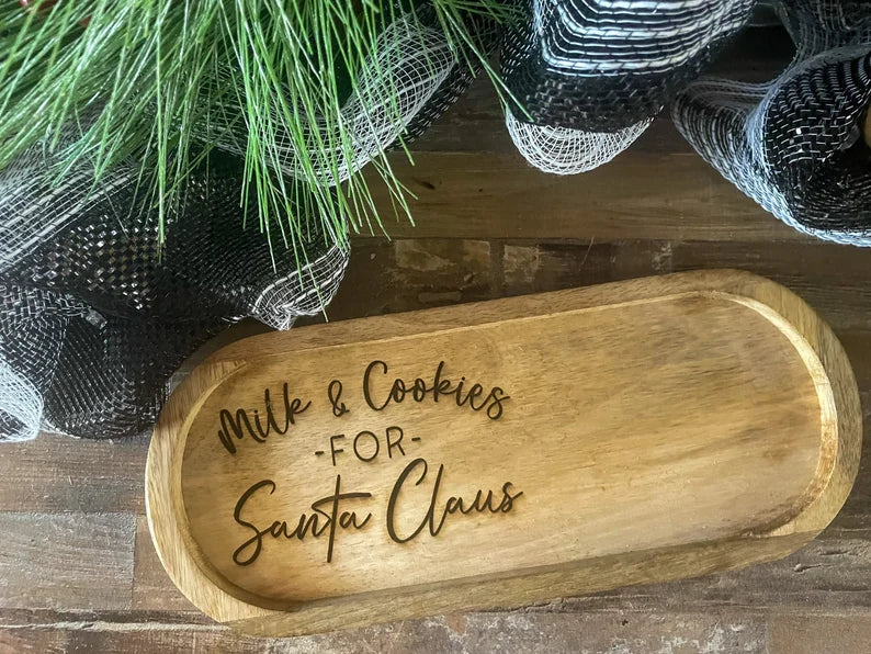Milk & Cookies Tray for Santa