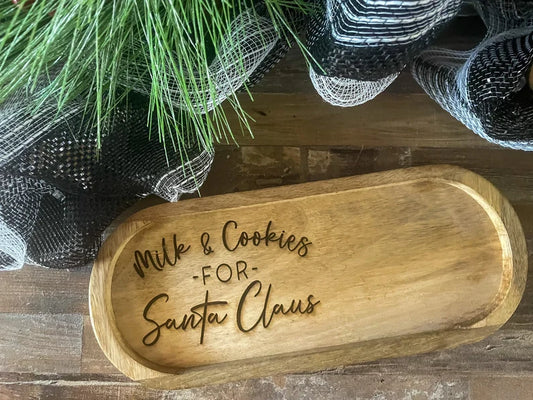 Milk & Cookies Tray for Santa