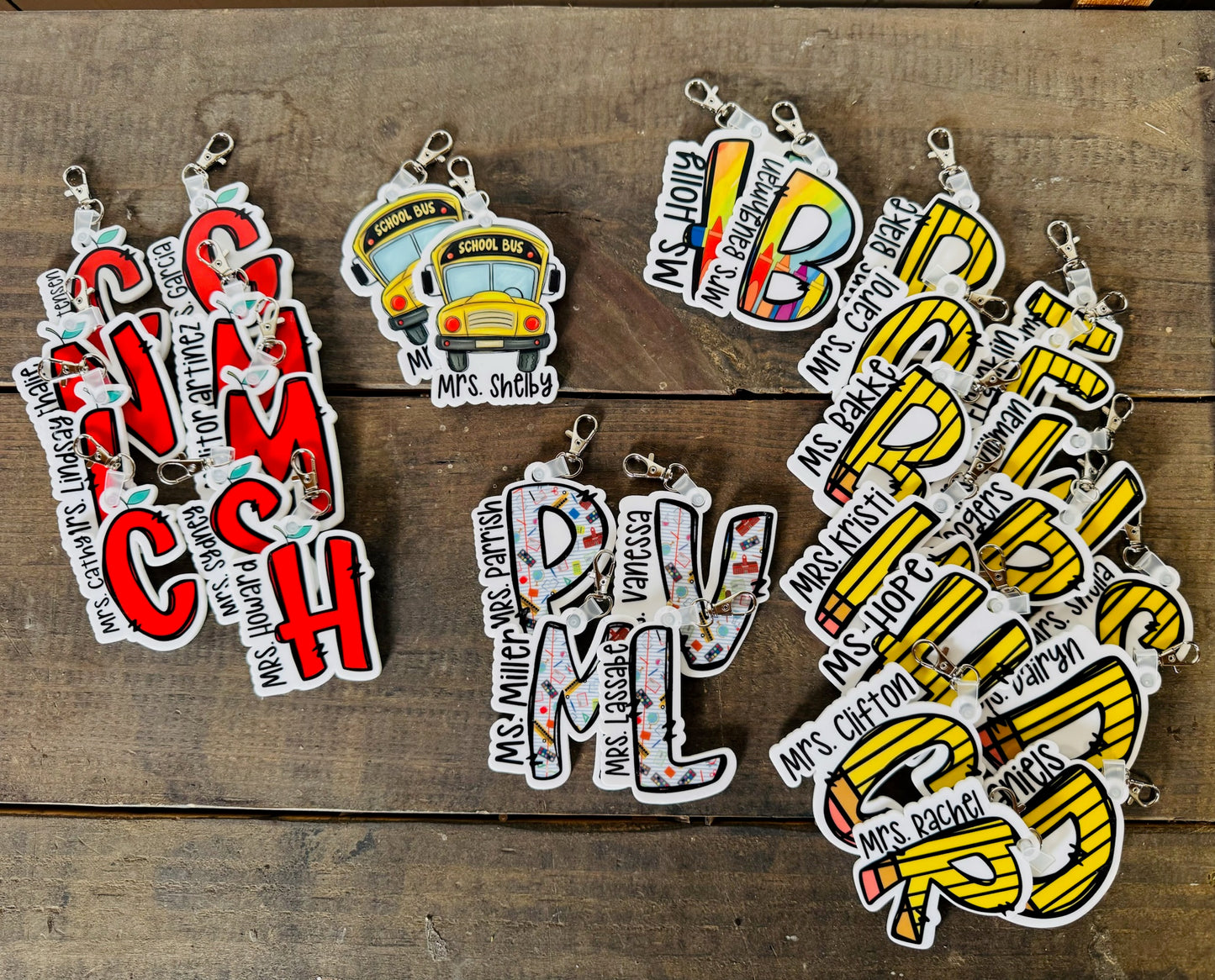 Teacher Name Keychain