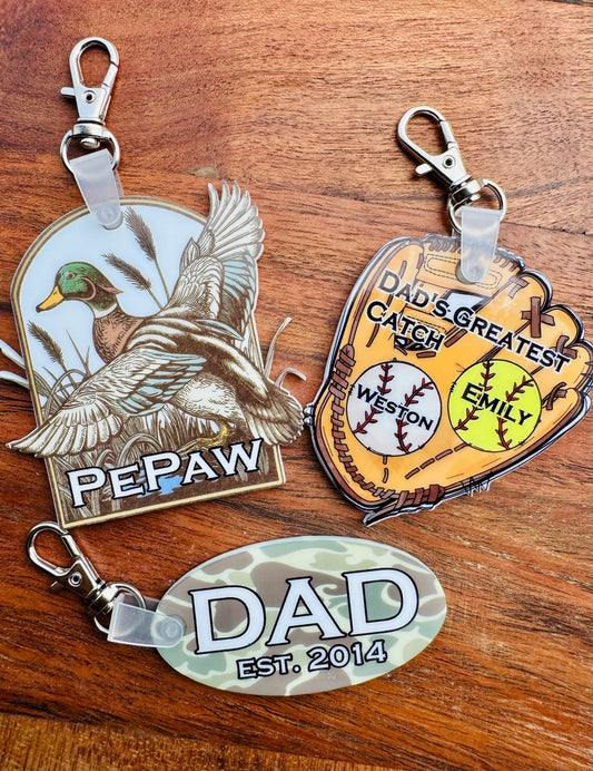 Dad & Grandpa Keychains