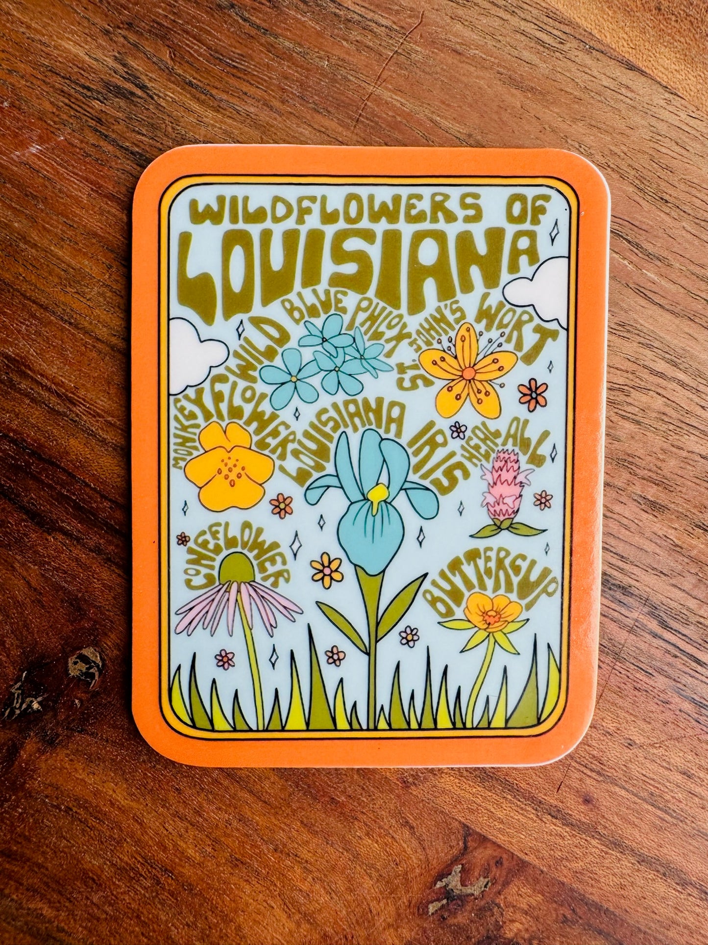 Louisiana Wildflower Magnet