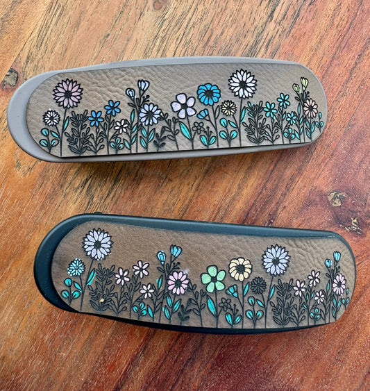 Wildflower Flat Claw Clip