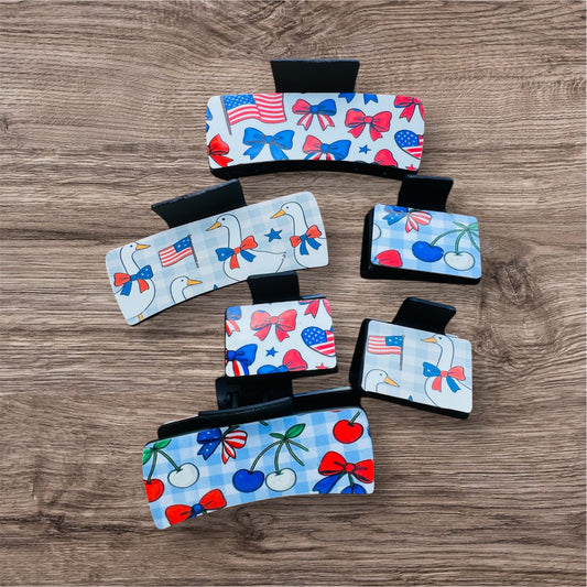 Patriotic Hair Clips